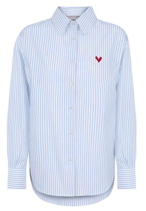 Felix Hardy Bluse  lyseblå / rød / hvid