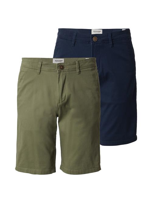 JACK & JONES Lærredsbukser 'JPSTBowie'  navy / oliven