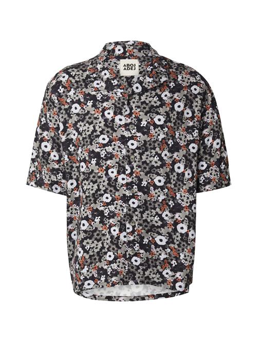 ABOJ ADEJ Skjorte 'Lishan'  mørkeorange / sort / naturhvid