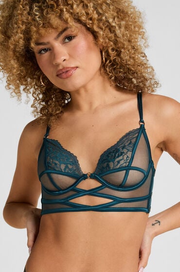 Hunkemöller Amel Longline Bøjle-BH Uden Puder Blå