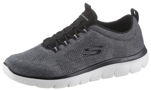 SKECHERS Sneaker low 'Summits Louvin'  røggrå / sort