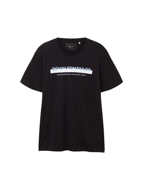 TOM TAILOR DENIM Bluser & t-shirts  lyseblå / sort / hvid