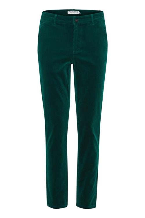 PULZ Jeans Lærredsbukser 'Mila'  mørkegrøn