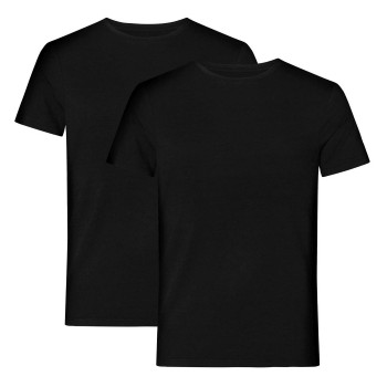 Resteröds 2P Organic Cotton Crew Neck Sort økologisk bomuld Large Herre