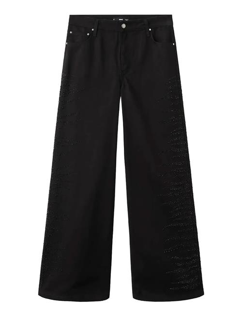 Mango | Wide Leg Jeans With Rhinestones | 40
