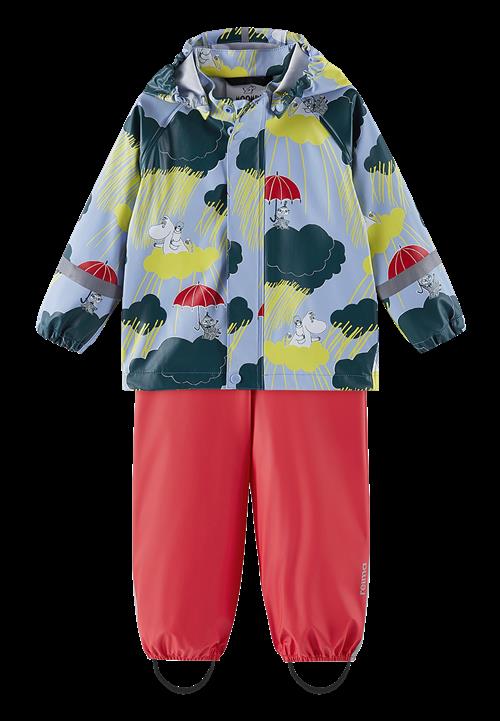 Reima Moomin Plask Regn-outfit Airy Blue  Airy Blue-110 cm  Blå  110 cm  unisex
