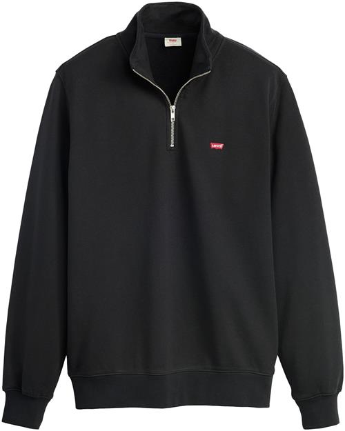 LEVI'S ® Sweatshirt 'Original Housemark Quarter-Zip Pullover'  rød / sort / hvid
