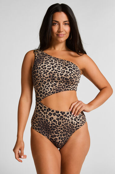 Hunkemöller Amalia bikinidragt med én skulder Brun