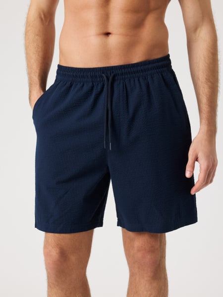 Björn Borg Borg Seersucker Resort Shorts Marineblå, XL