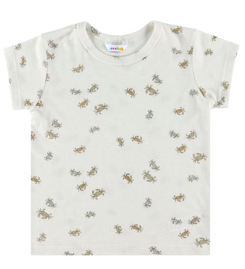 Joha T-shirt - Uld/Silke - Off White m. Krabber