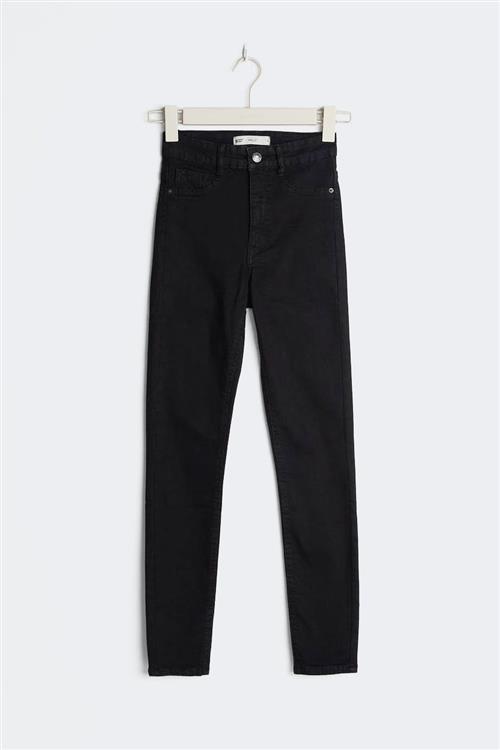 Gina Tricot - molly petite high w jeans - Highwaist jeans - Sort - XS - Dame