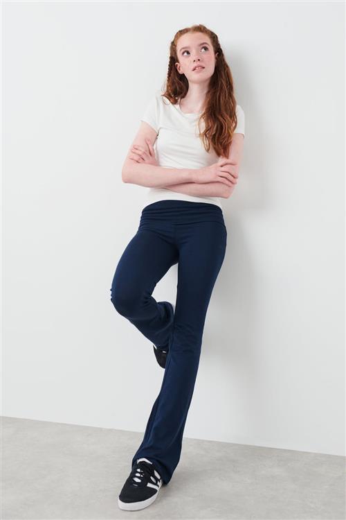 Gina Tricot - Y low waist yoga leggings - underdele - Blå - 134/140 - Pige