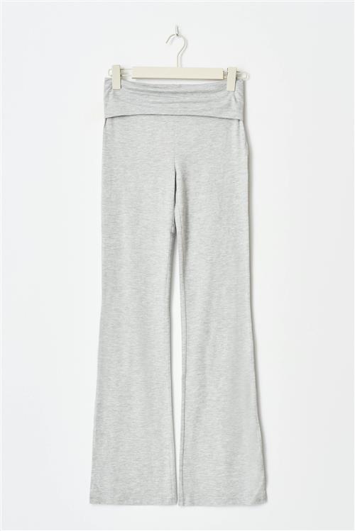 Gina Tricot - Y low yoga leggings tall - yoga pants - Grå - 134/140 - Pige