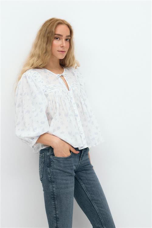 Gina Tricot - Boho blouse - bluser med pufærmer - Blå - XL - Dame