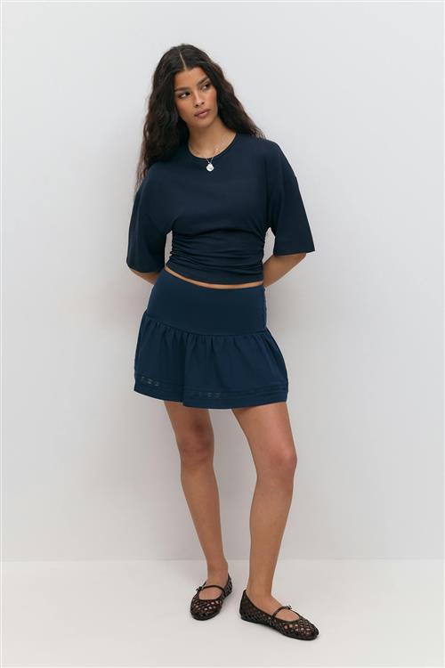 Gina Tricot - Mini frill skirt - korte nederdele - Blå - XXL - Dame