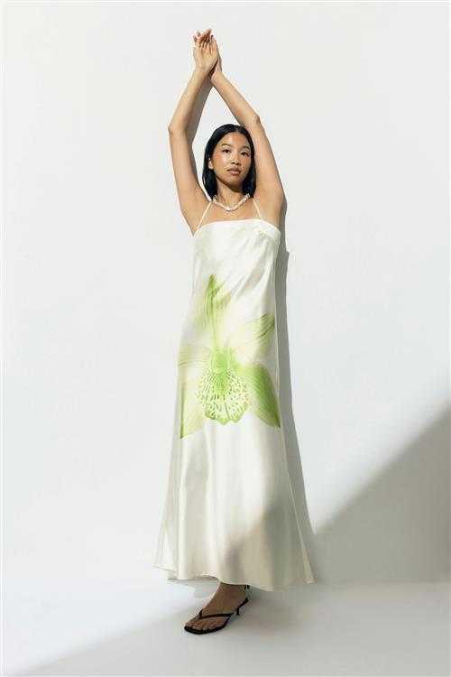 Gina Tricot - Satin dress - satinkjoler - Hvid - 36 - Dame