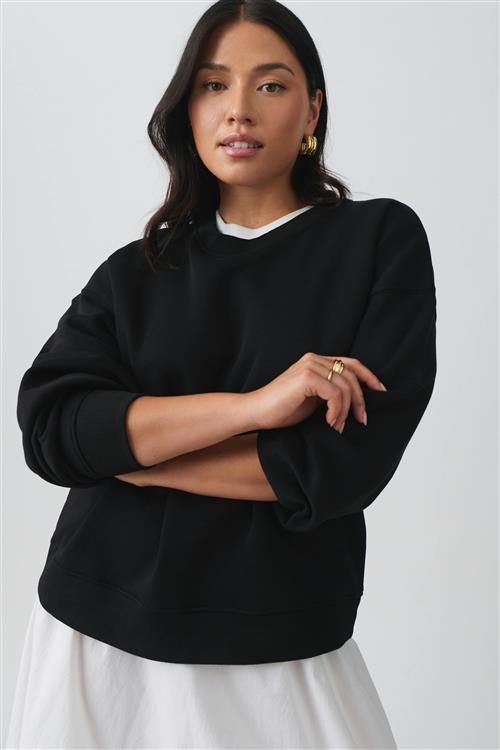 Gina Tricot - Basic sweater - Collegetrøjer - Sort - XL - Dame