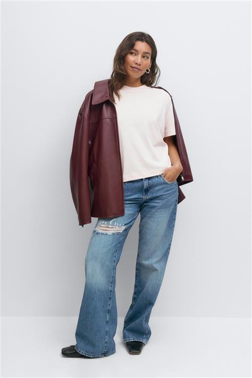 Gina Tricot - Perfect tee - t-shirts - Lyserød - XS - Dame