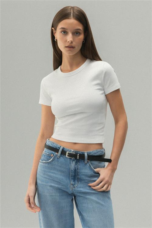 Gina Tricot - Basic tight top - Toppe - Hvid - XXL - Dame