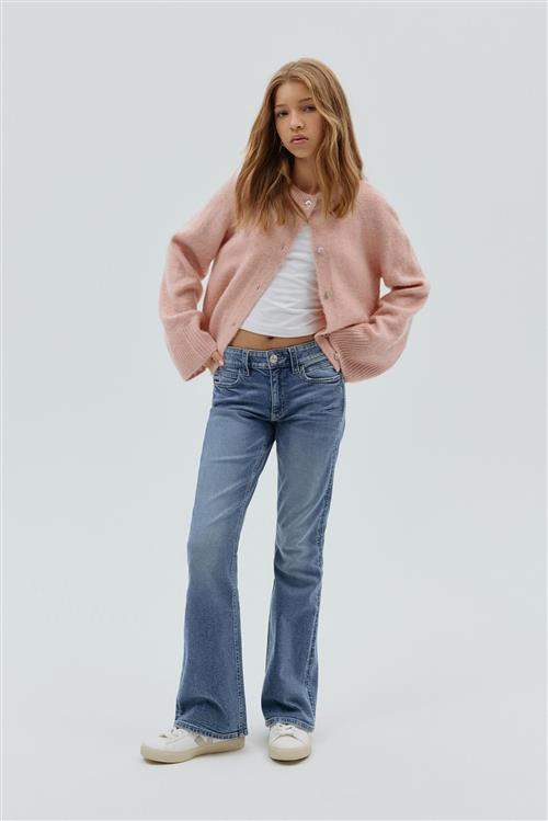 Gina Tricot - Mid bootcut jeans - young-mid-waist - Blå - 164 - Pige