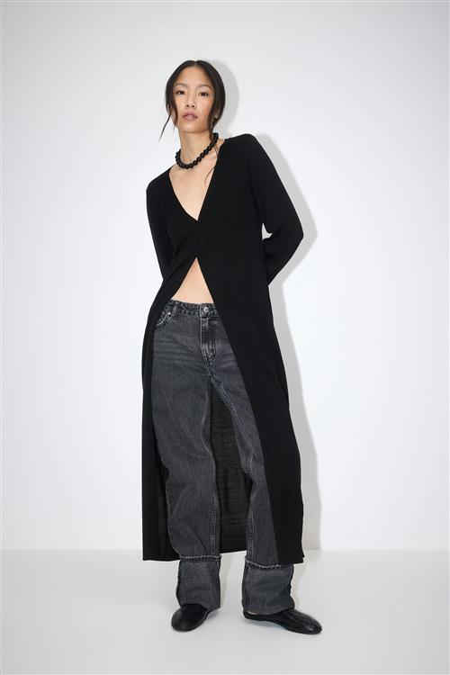 Gina Tricot - Remade fold up jeans - Low waist jeans - Sort - 34 - Dame