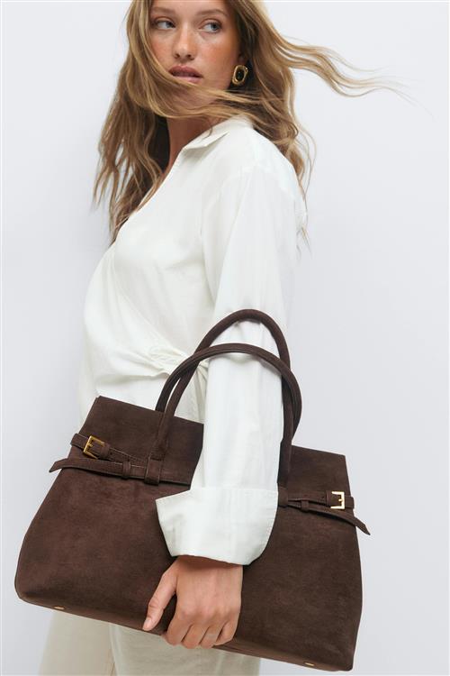 Gina Tricot - Classic tote bag - Skuldertasker - Brun - ONESIZE - Dame