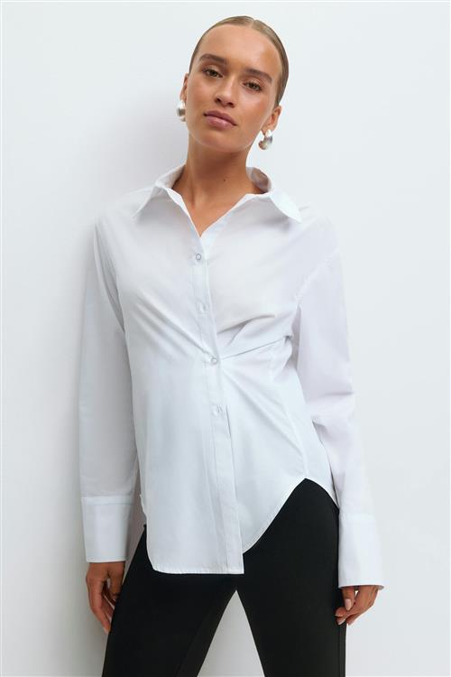 Gina Tricot - Poplin shirt - Skjorter - Hvid - XL - Dame