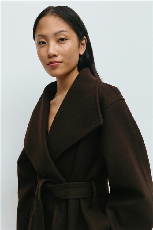 Gina Tricot - High neck short jacket - korte frakker - Brun - L - Dame