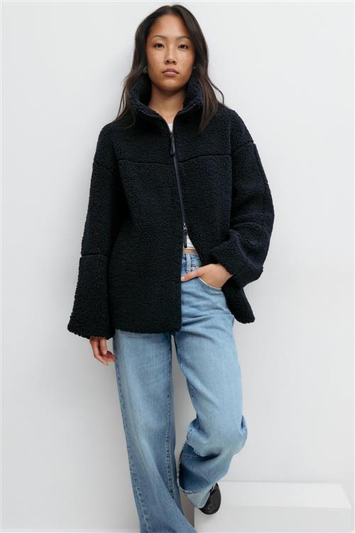 Gina Tricot - Pile zip jacket - Jakker - Blå - S - Dame