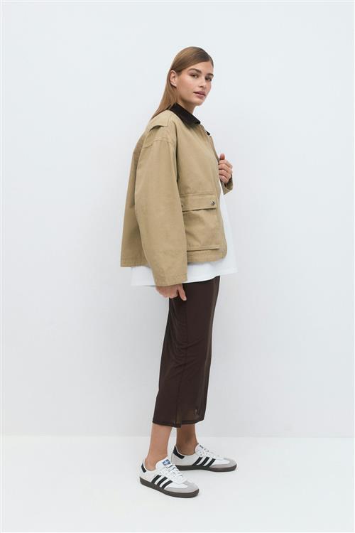 Gina Tricot - Sheer midi skirt - Nederdele - Brun - XL - Dame