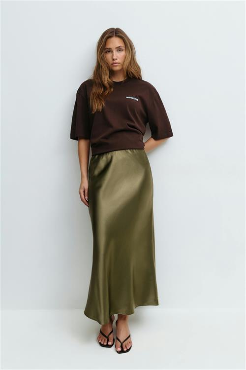 Gina Tricot - Satin skirt - satin nederdele - Grøn - XS - Dame