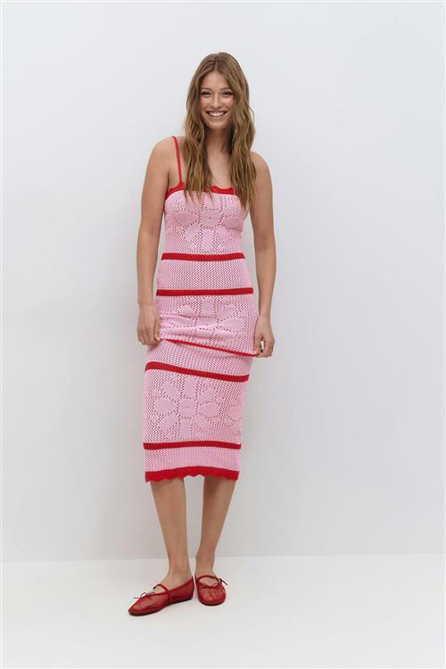 Gina Tricot - Knitted crochet dress - Hæklede kjoler - Lyserød - XS - Dame