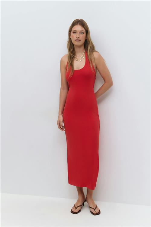 Gina Tricot - Halterneck midaxi dress - Lange kjoler - Rød - XXL - Dame