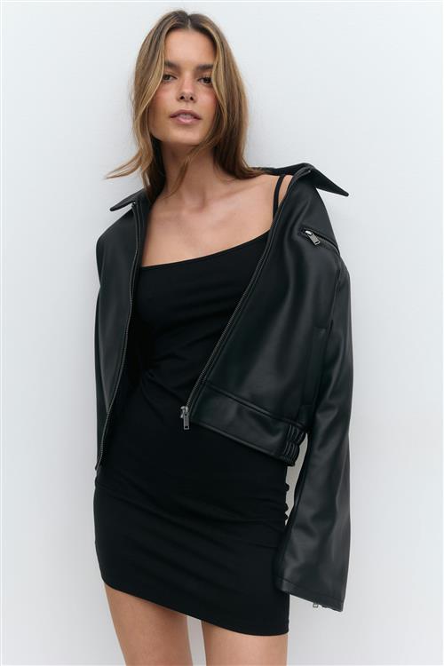 Gina Tricot - Basic mini slip dress - korte kjoler - Sort - XS - Dame