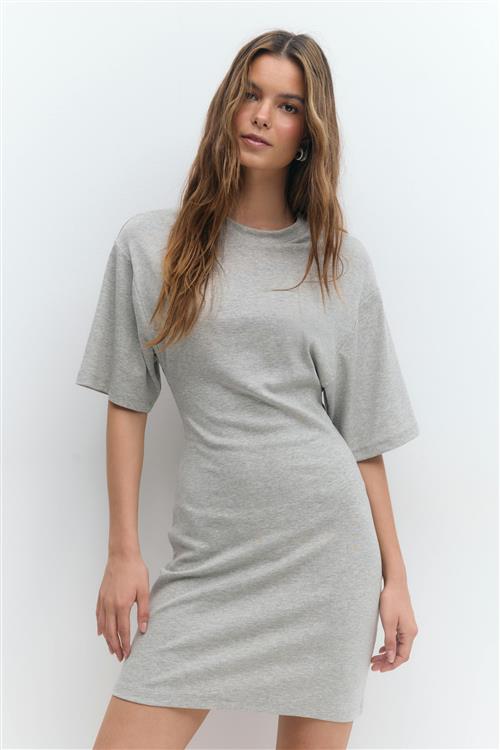 Gina Tricot - Tee dress - korte kjoler - Grå - XS - Dame