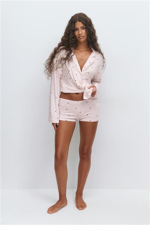 Gina Tricot - Soft pyjamas hotpants - pyjamasser - Lyserød - L - Dame