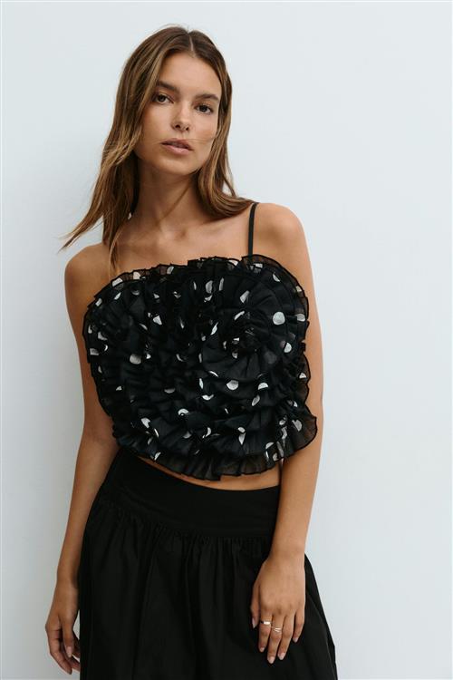 Gina Tricot - Rose top - Tanktops - Sort - XS - Dame