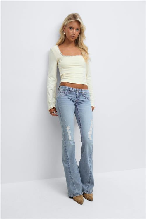 Gina Tricot - Iconic twisted jeans - Jeans - Blå - M - Dame