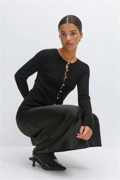 Gina Tricot - Knitted top - Striktrøjer - Sort - M - Dame