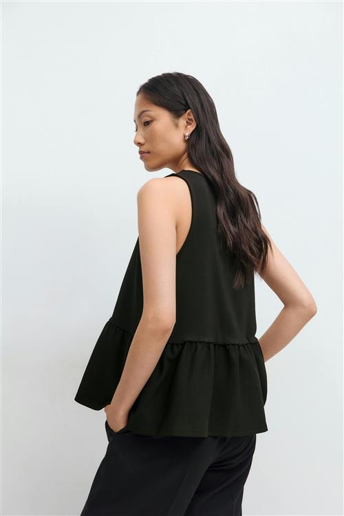 Gina Tricot - Peplum top - Toppe uden ærmer - Sort - S - Dame