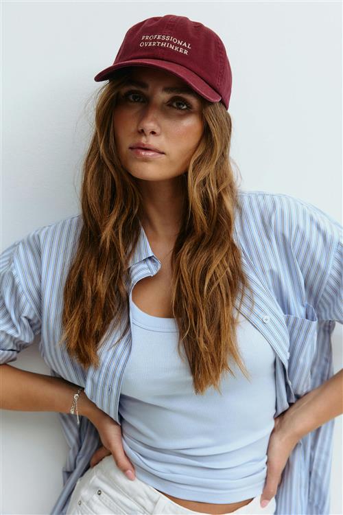 Gina Tricot - Washed cotton cap - kasketter - Rød - ONESIZE - Dame