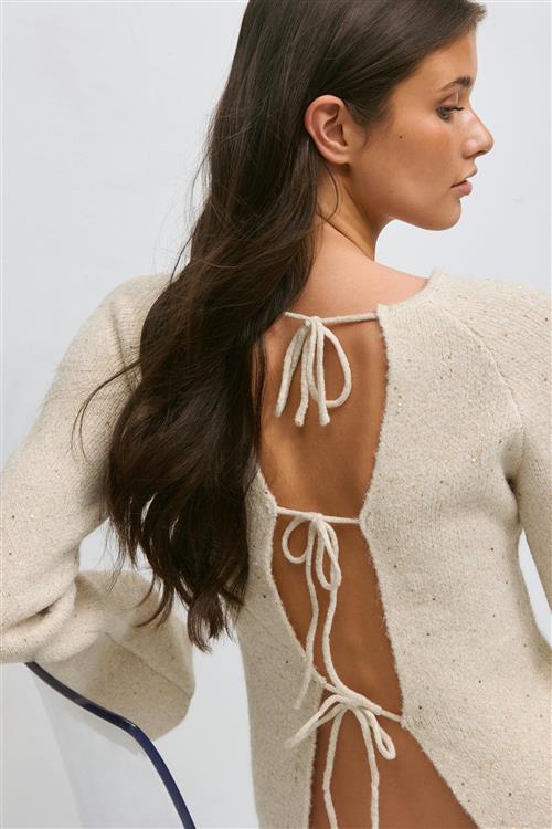 Gina Tricot - 14+ knitted top - striktrojer - Hvid - L - Dame