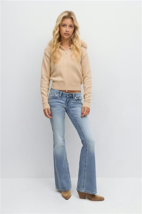 Gina Tricot - 14+ hip hug flare jeans - Jeans - Blå - XS - Dame