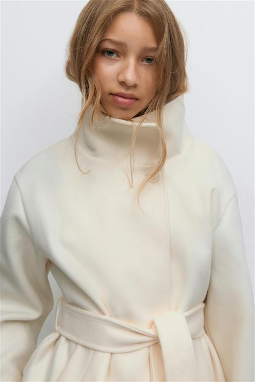 Gina Tricot - Y felt jacket - Jakker til piger 9–14 år - Hvid - 146/152 - Pige