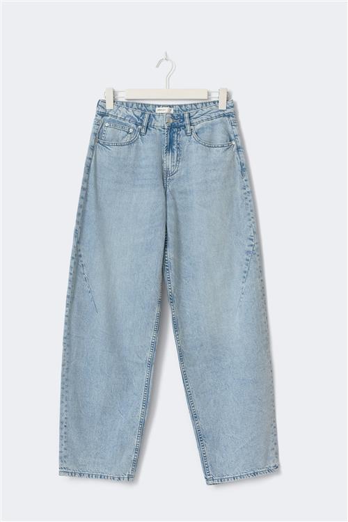 Gina Tricot - Baggy-crush petite jeans - Baggy & loose jeans - Blå - 34 - Dame