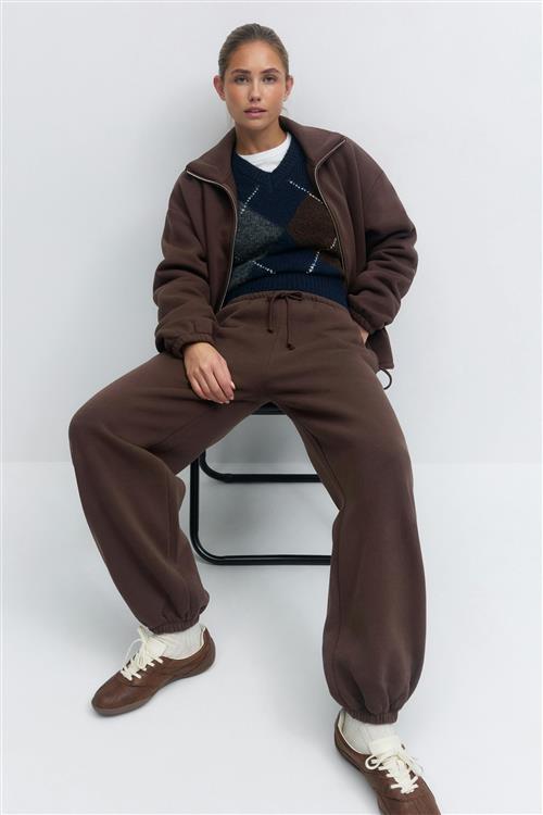 Gina Tricot - Soft sport sweatpants - Joggingbukser - Brun - S - Dame