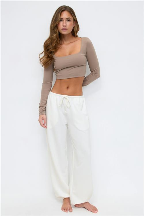 Gina Tricot - Soft sport sweatpants - Joggingbukser - Hvid - XL - Dame