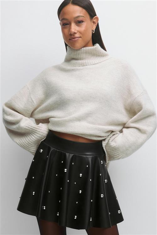 Gina Tricot - Pu mini skirt - korte nederdele - Sort - XS - Dame