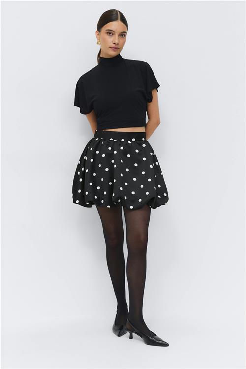 Gina Tricot - Balloon skirt - korte nederdele - Sort - S - Dame