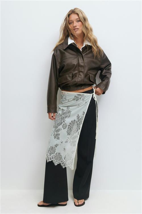 Gina Tricot - Lace apron skirt - Nederdele - Hvid - M/L - Dame